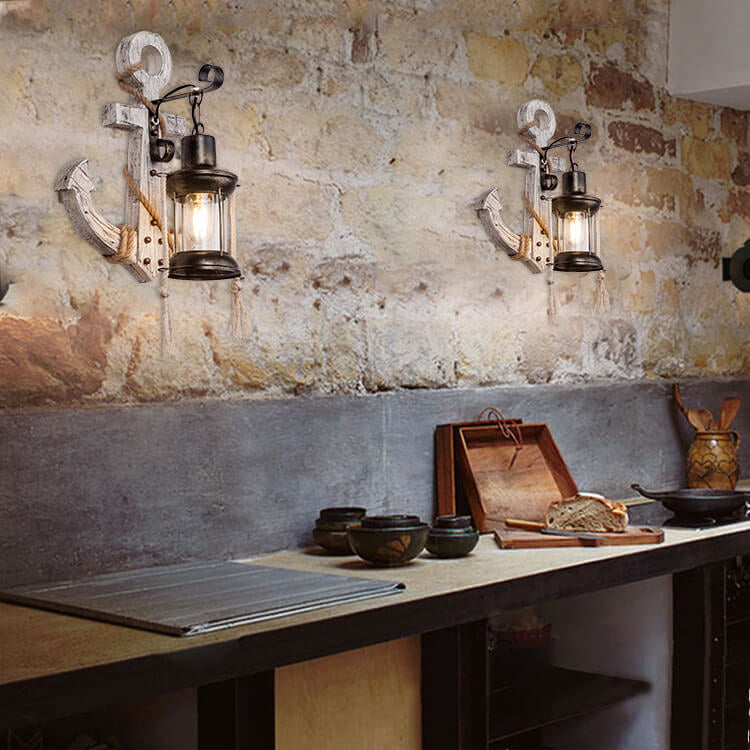 Dorian – Retro-Wandleuchte im Industrie-Design mit Anker