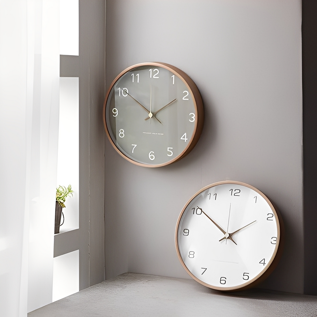 Ray – Graue Holzuhren für die Wand
