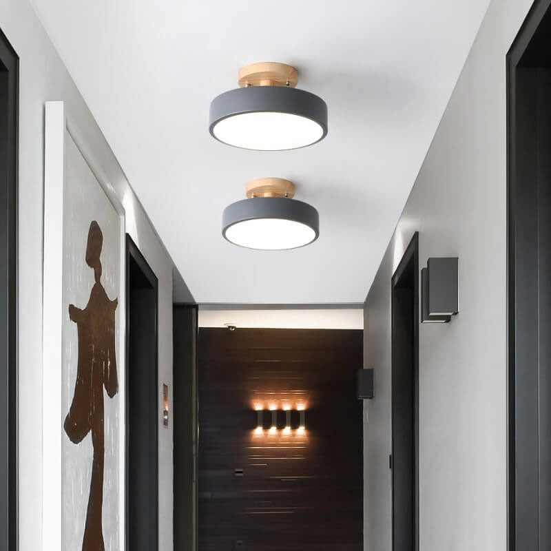 Runde LED-Halbunterputz-Deckenleuchte