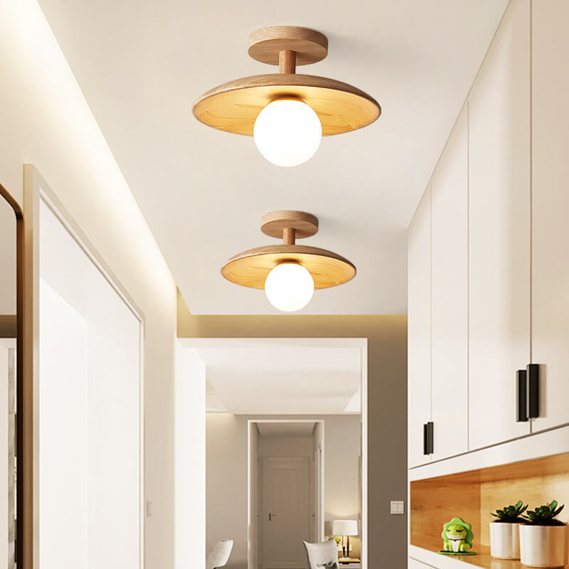 Elian – Moderne Holzstil-Deckenlampe