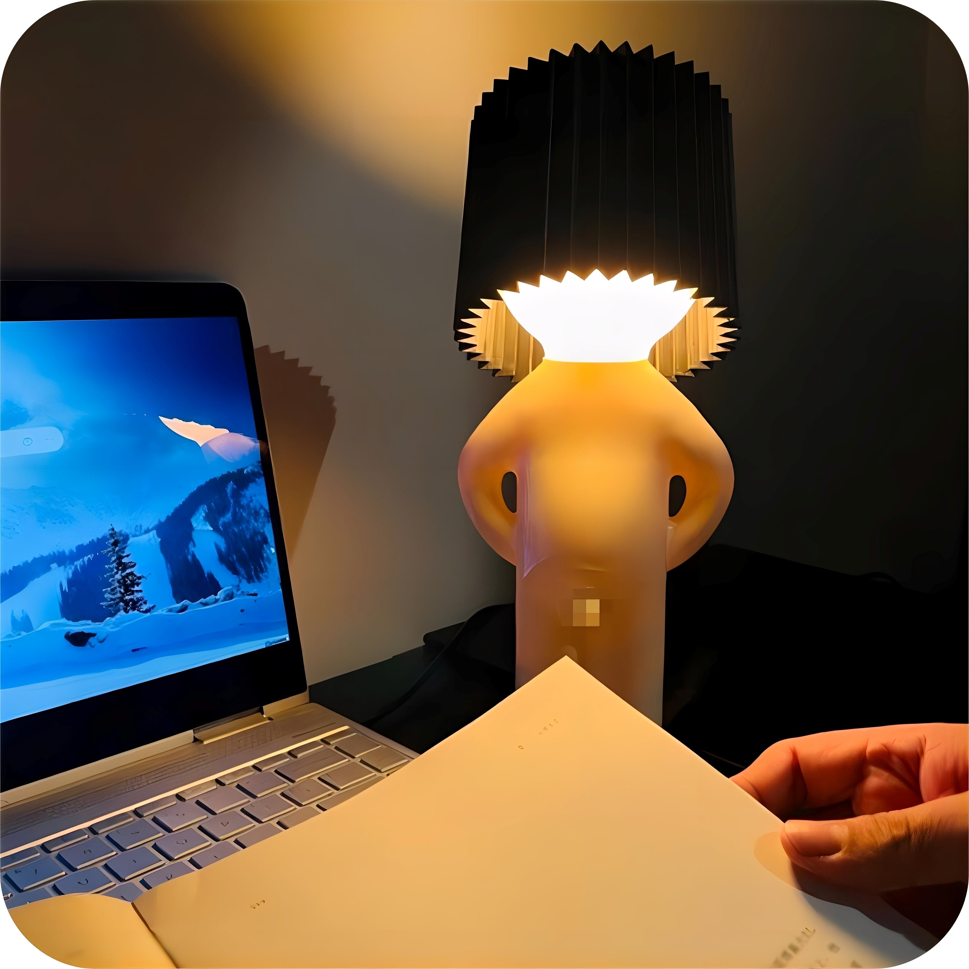 Neil – Nachtlicht mit Jungen-Figur & warmem Retro-Licht