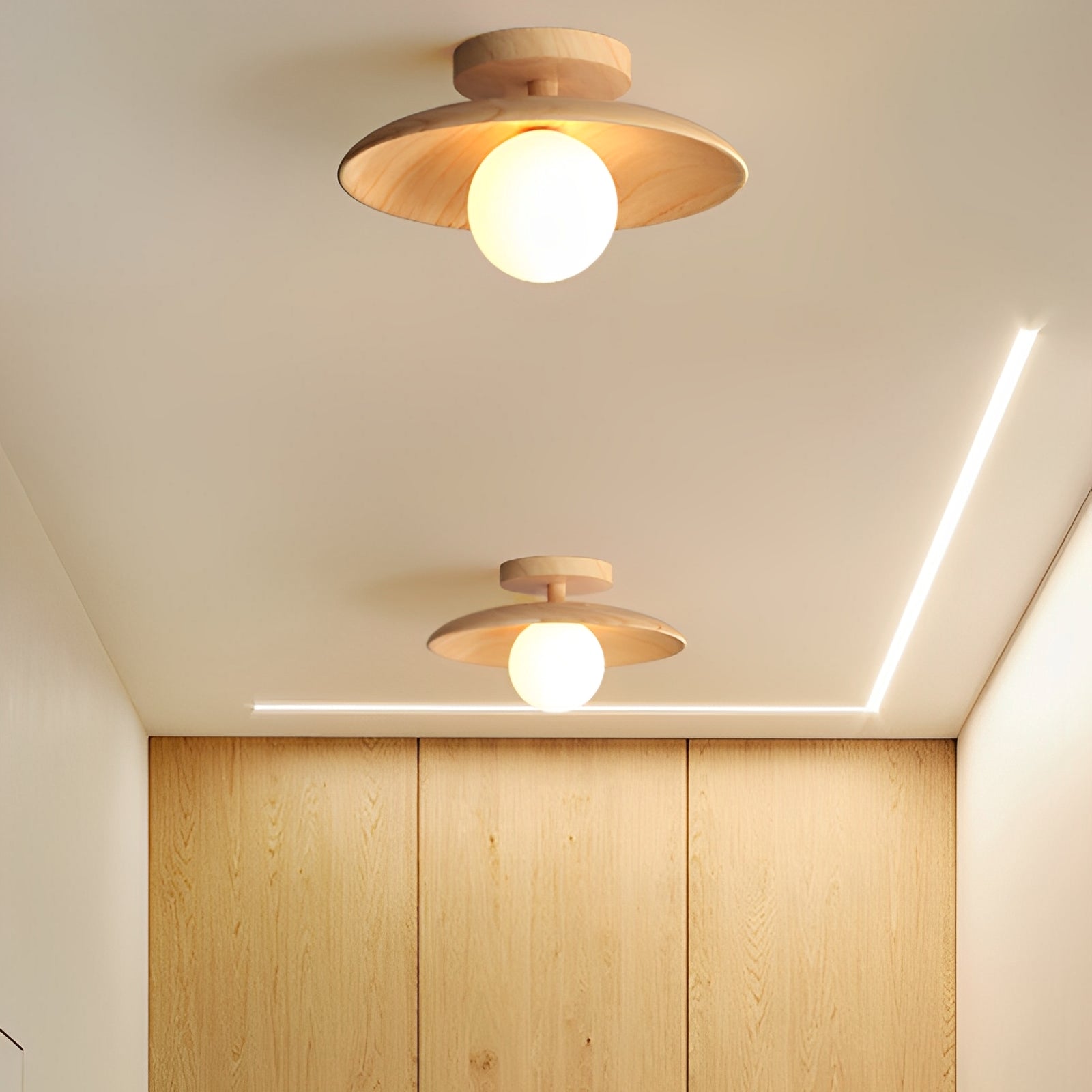 Koa – Japanische Holz-Deckenlampe