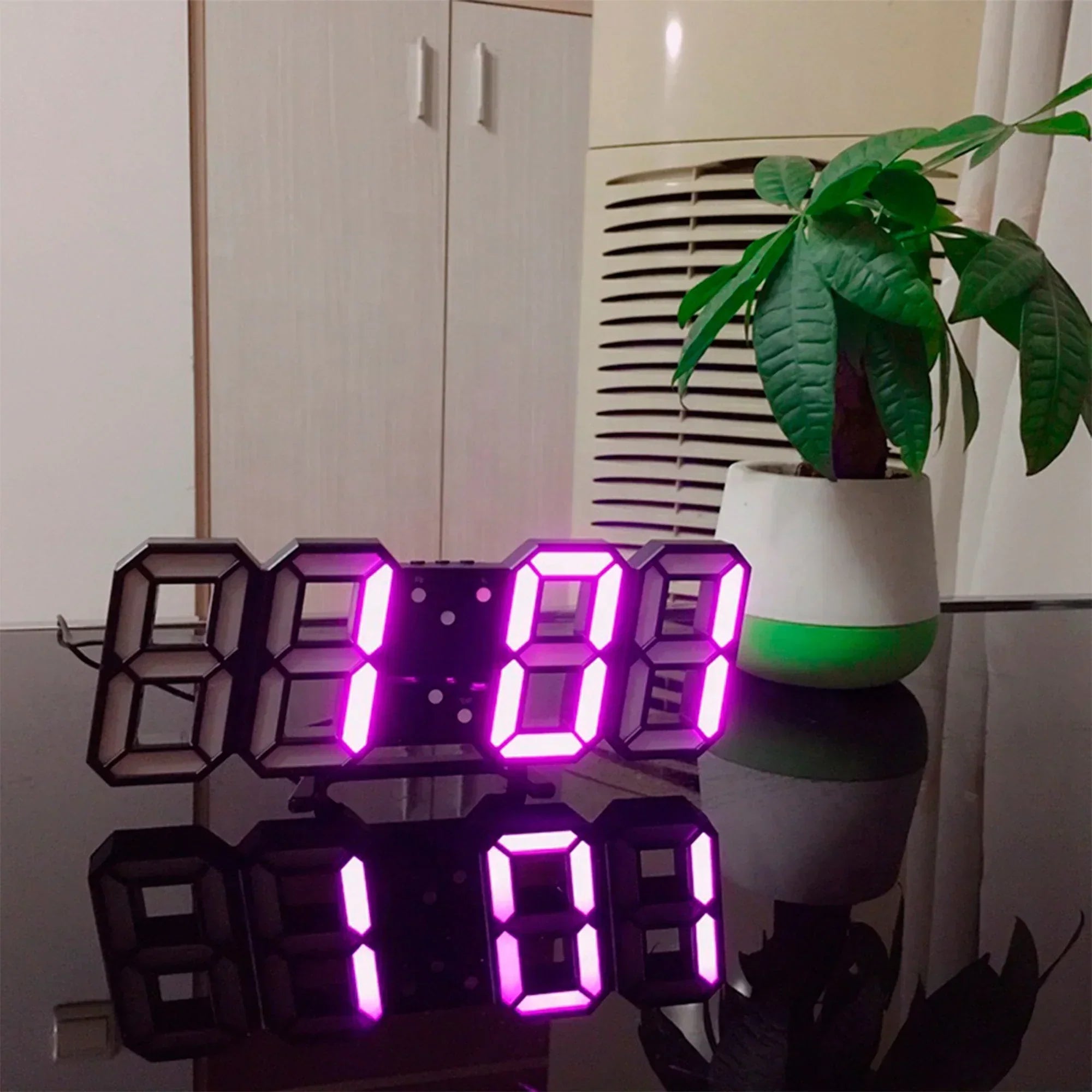 LumiTime – Digitale 3D-LED-Wanduhr mit dimmbarer Beleuchtung