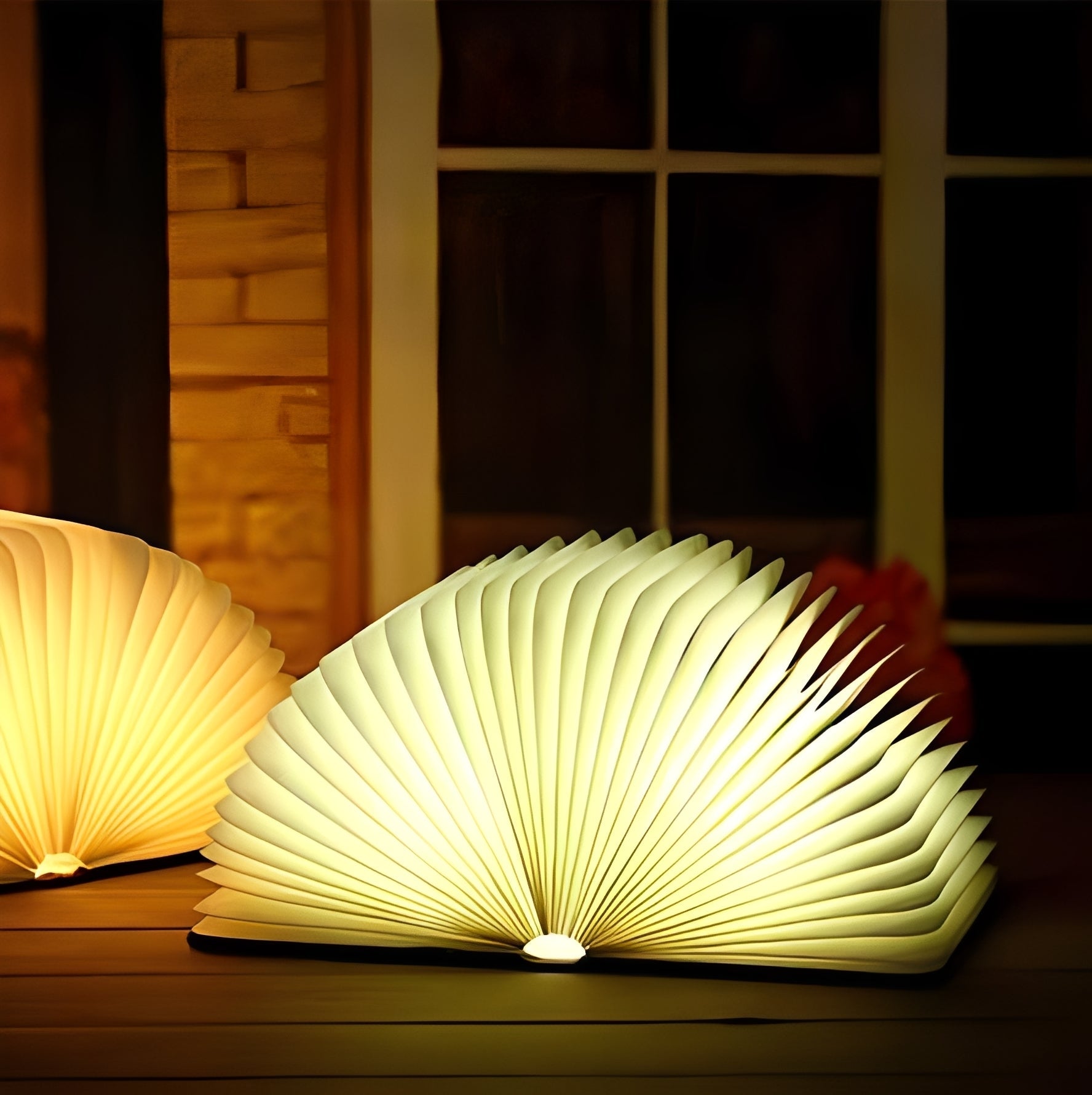 Faye – Faltbare Leder-Nachttischlampe