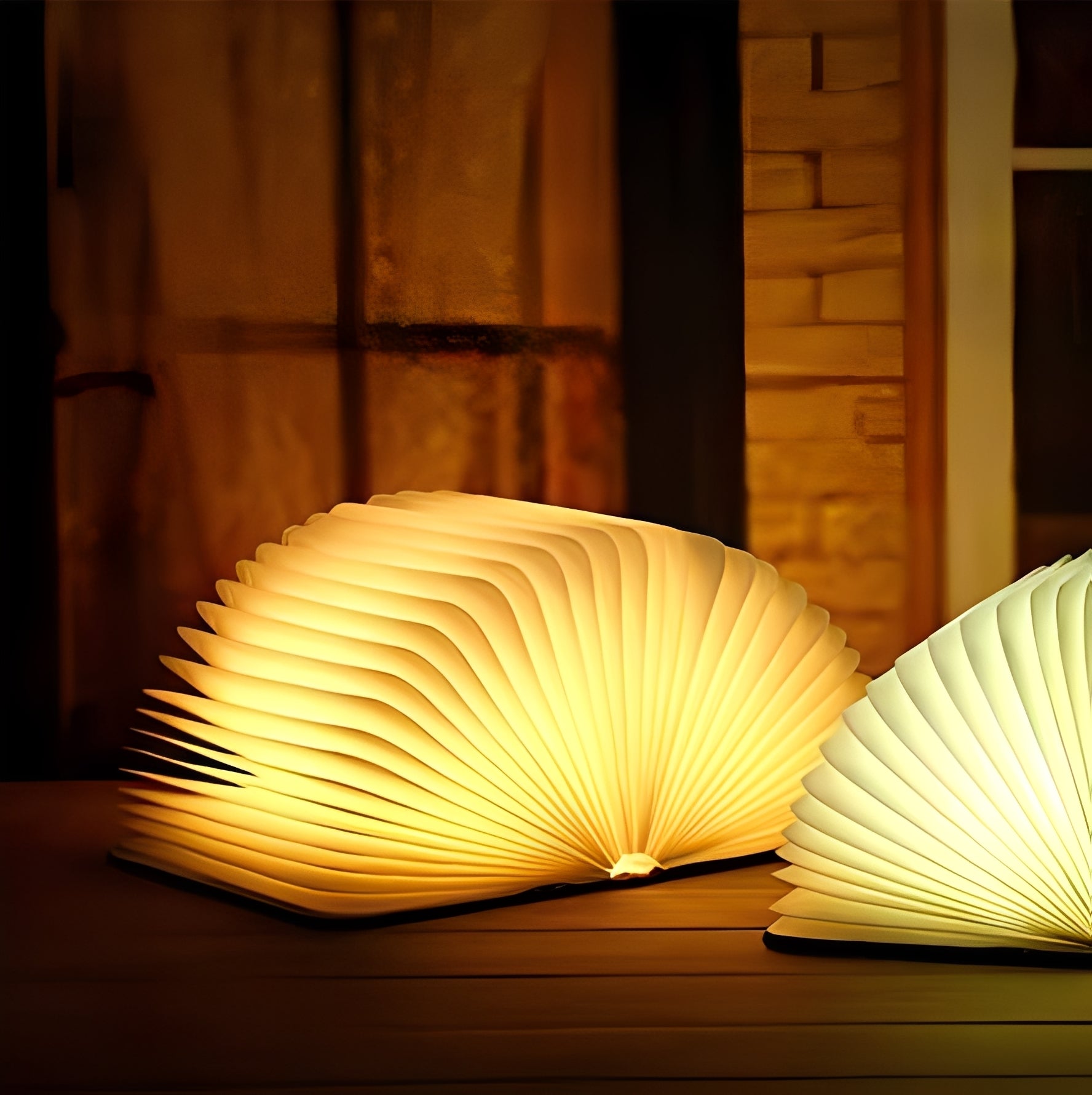 Faye – Faltbare Leder-Nachttischlampe