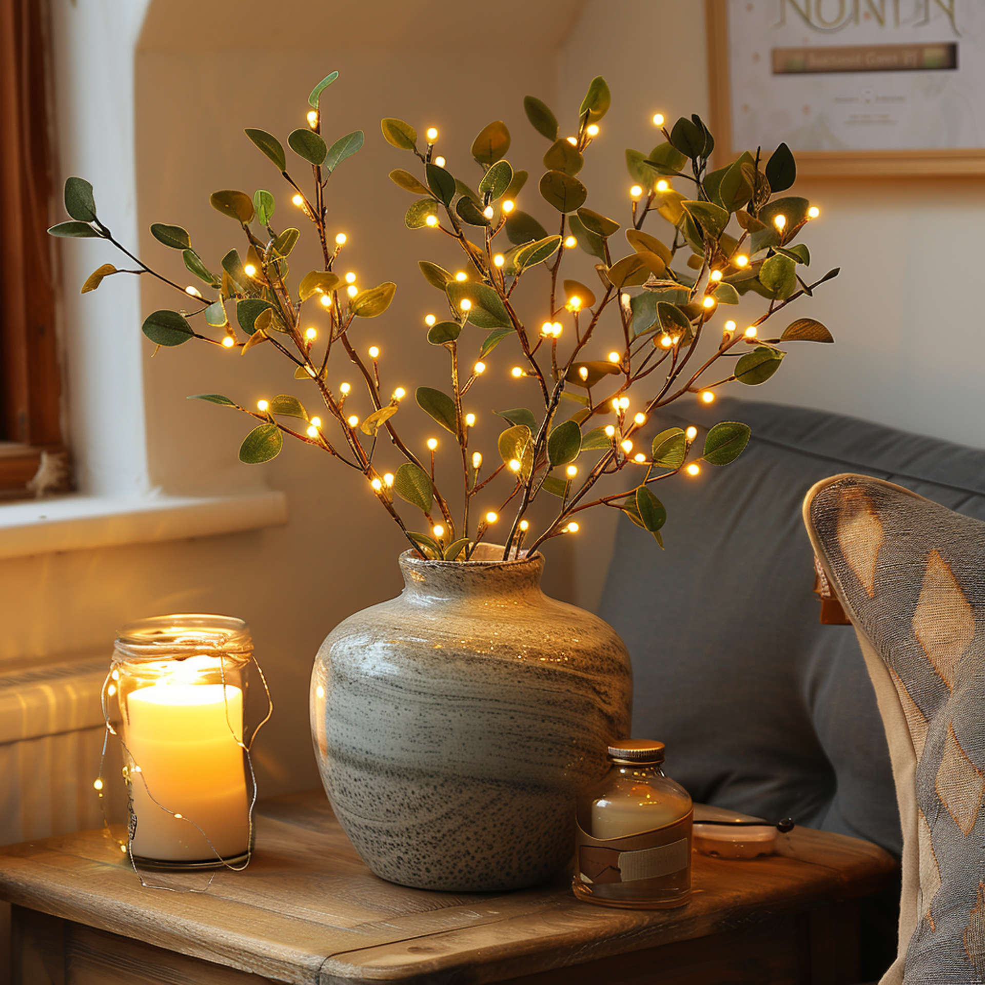 Olivine – Märchenhafte LED-Lichterzweige im Olivenzweig-Look