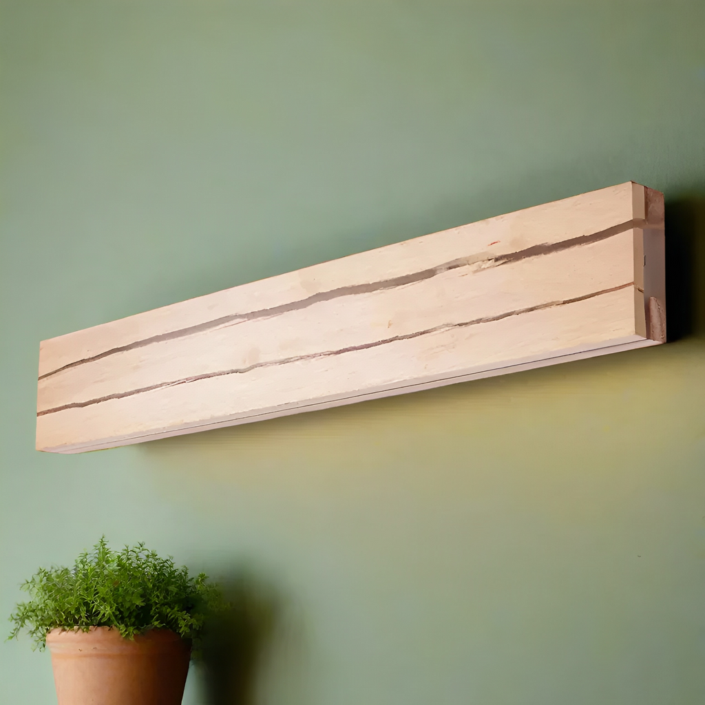 Ewan – Zeitgemäße Wandlampe mit Holzriss-Look
