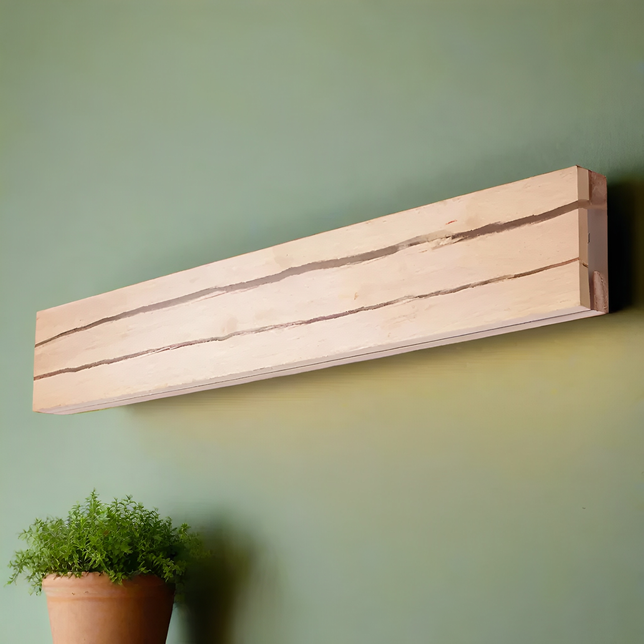 Ewan – Zeitgemäße Wandlampe mit Holzriss-Look