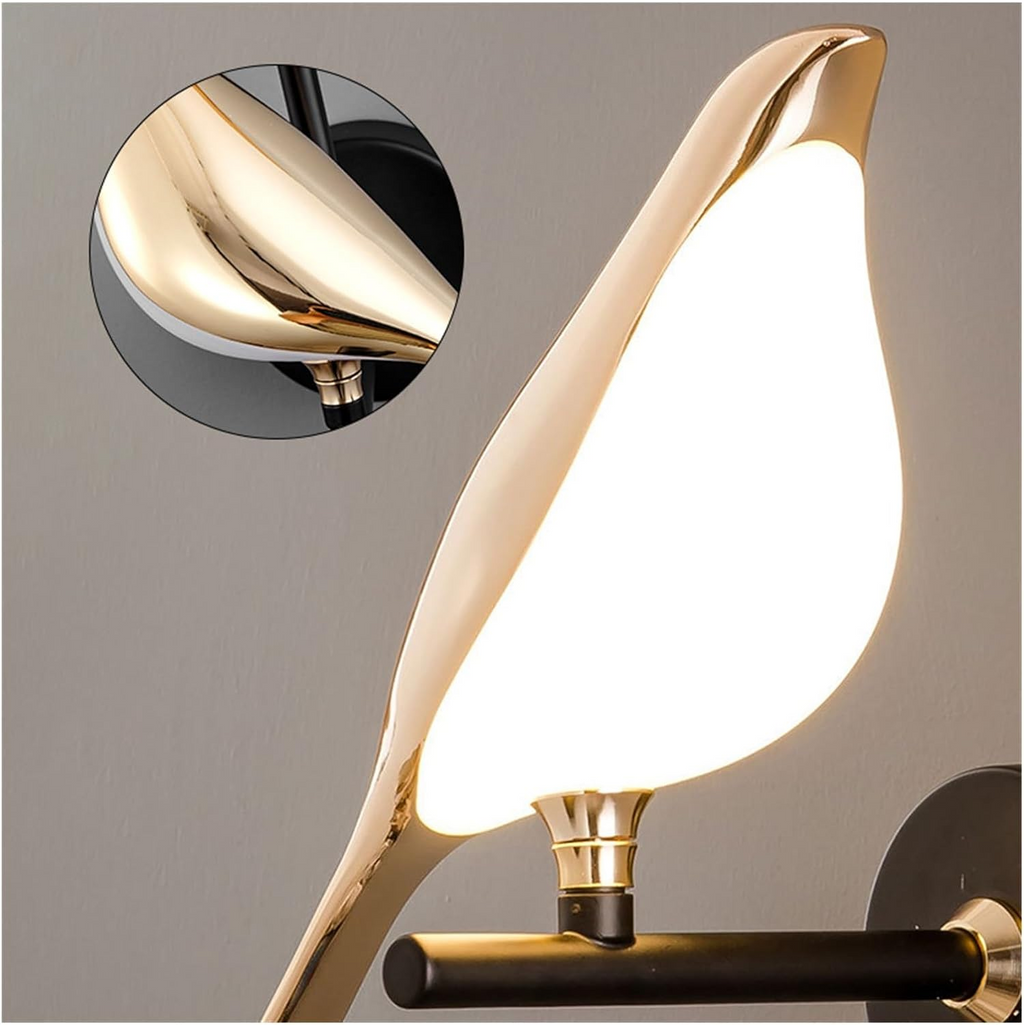 Nola – Künstlerische Vogel-Wandlampe