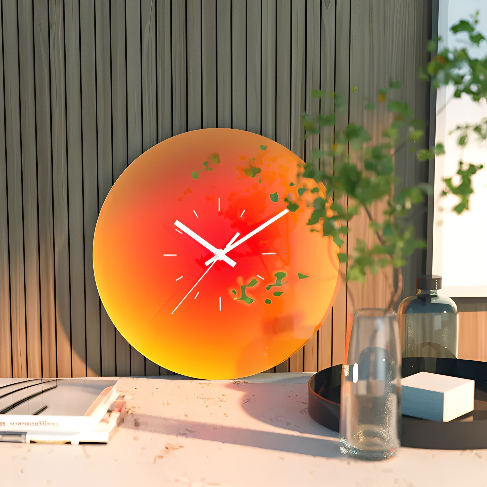 Sonya – Stilvolle Glas-Wanduhr