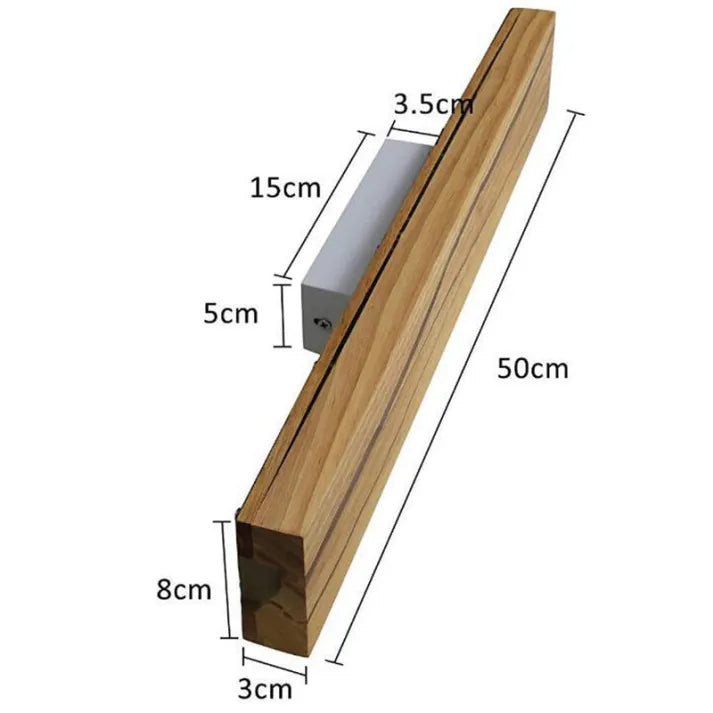 Ewan – Zeitgemäße Wandlampe mit Holzriss-Look