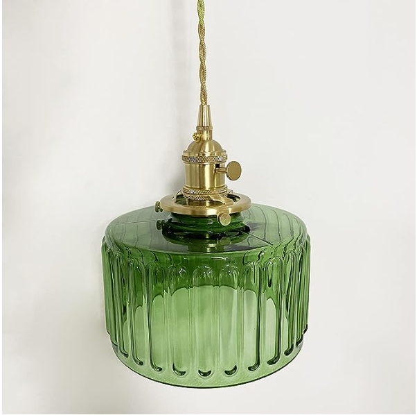 Lyra – Vintage-Pendelleuchte aus Glas im Zylinderstil