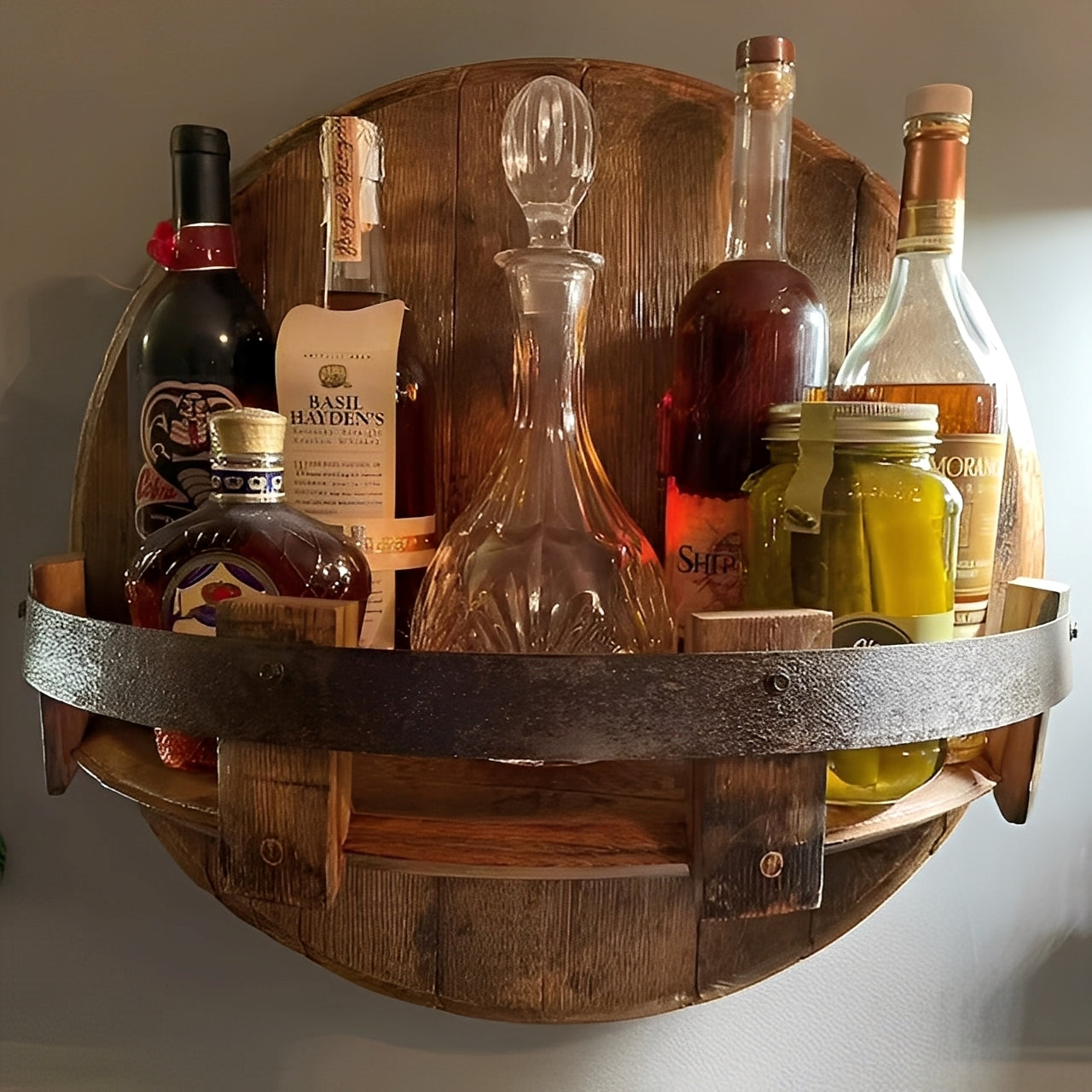 Elias – Holztisch für Wein & Whiskey