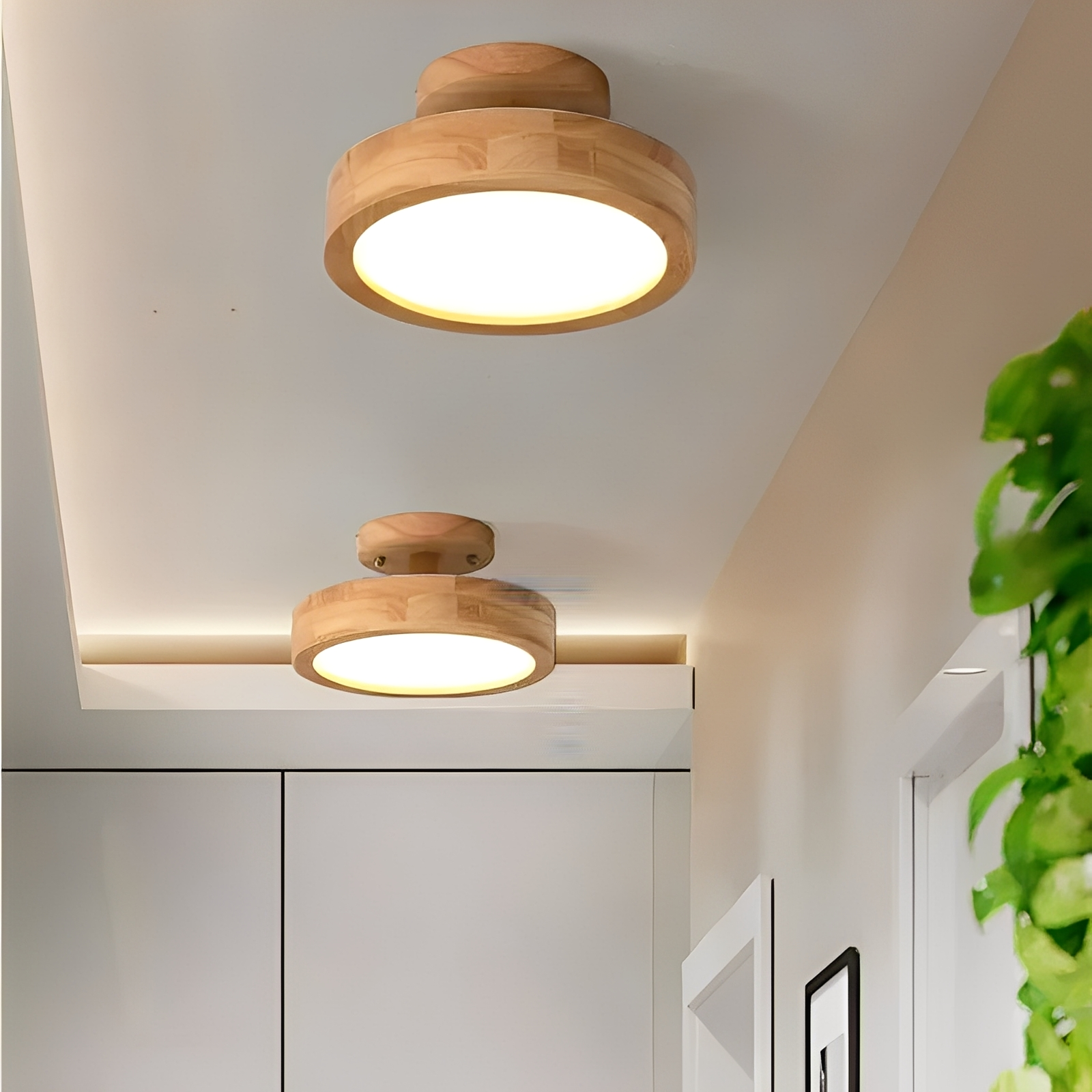 Airi – Runde Deckenleuchte aus Holz