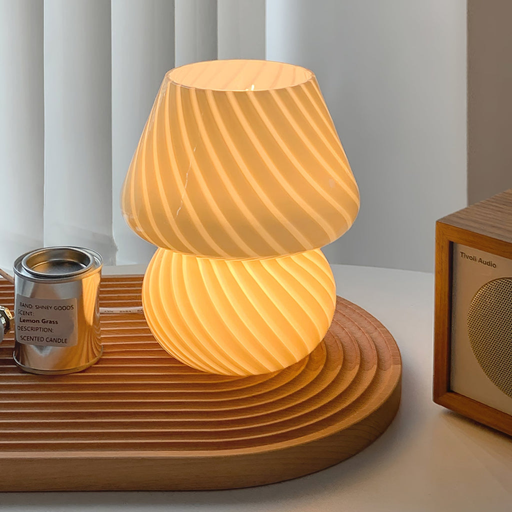 Ansel – Glas-Tischlampe