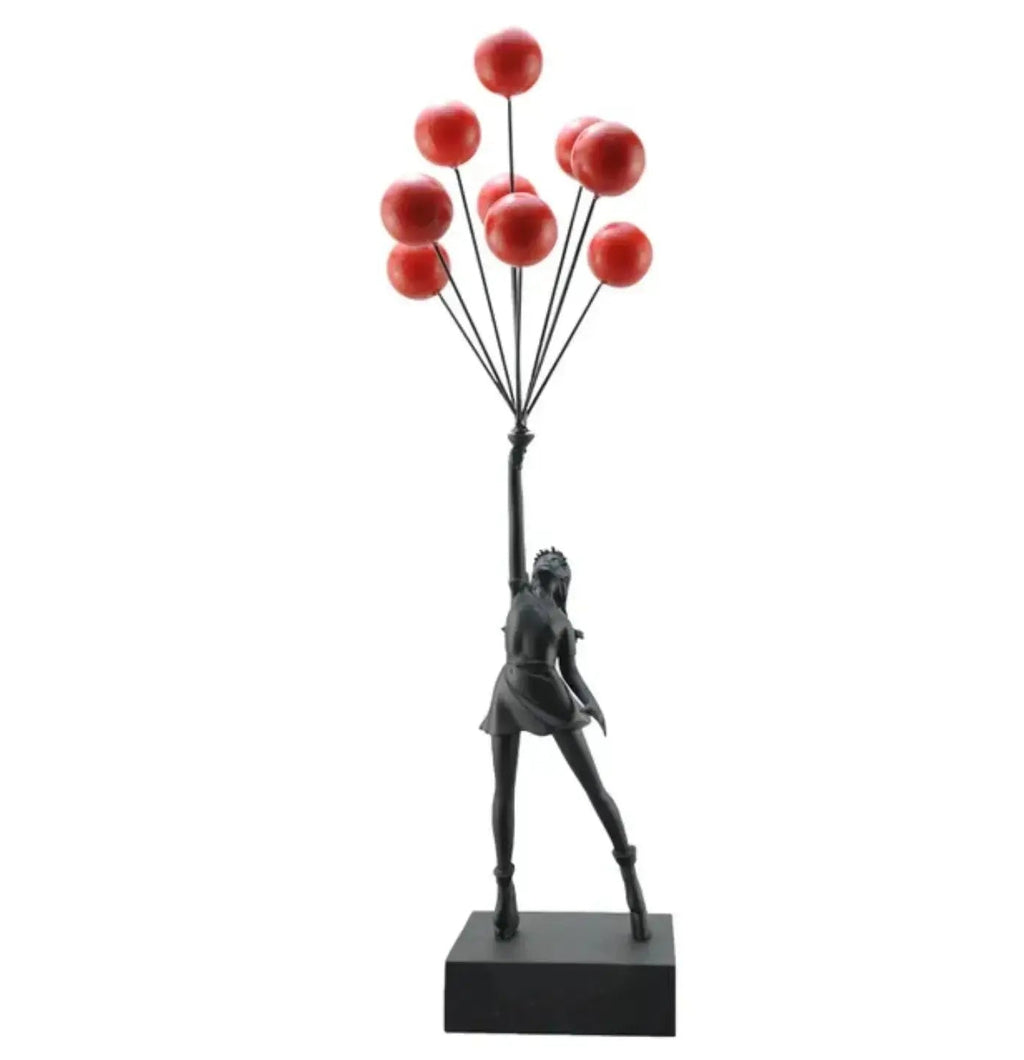 BanksyArt – Ballonmädchen-Skulptur im Streetart-Stil