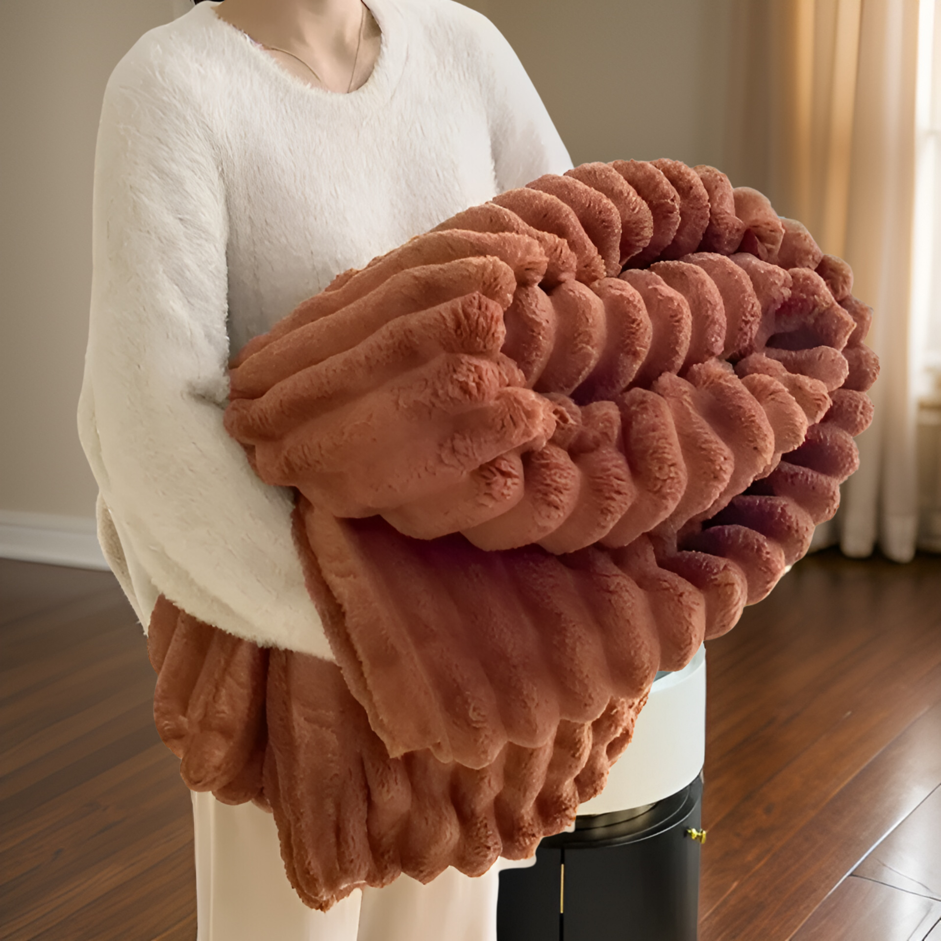 Zyra – Kuschelige Fleecedecke für Sofa & entspannte Momente