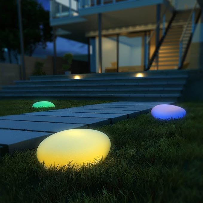 Nele – LED Gartenlampe im Stein-Look