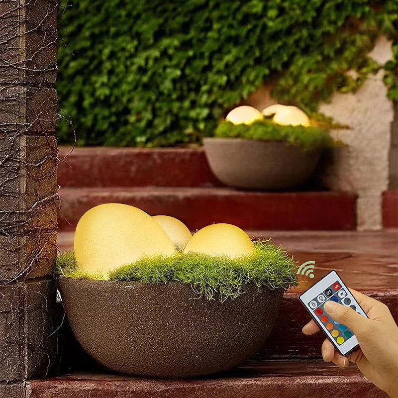 Nele – LED Gartenlampe im Stein-Look