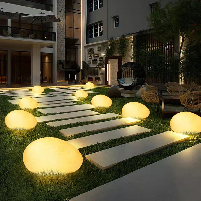 Nele – LED Gartenlampe im Stein-Look