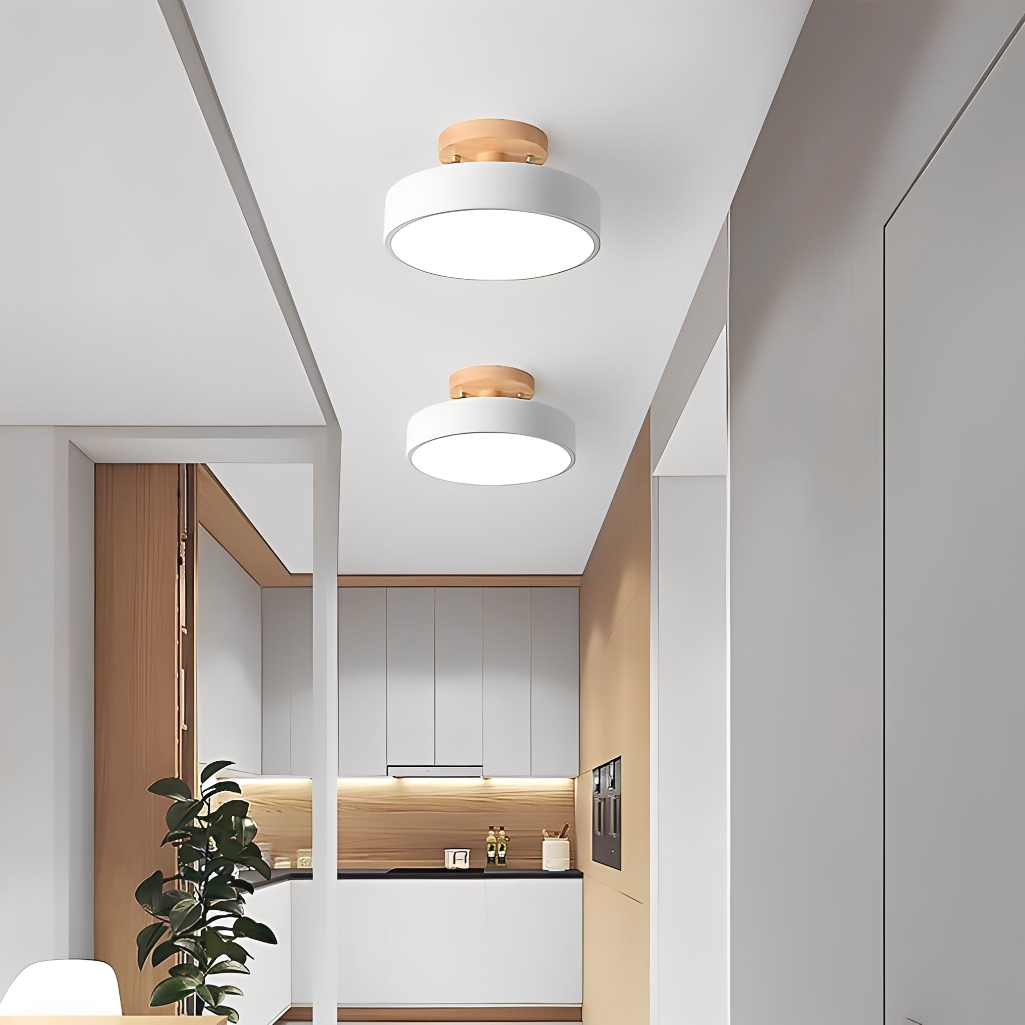 Akagi – Schlichte nordische Flur-Deckenlampe
