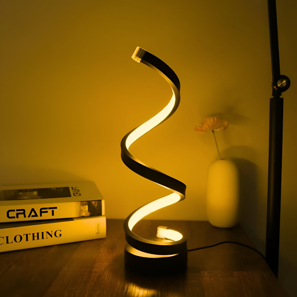 Airin – LED-Tischlampe im Spiraldesign