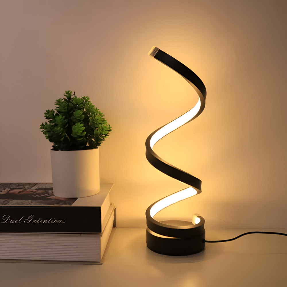 Airin – LED-Tischlampe im Spiraldesign