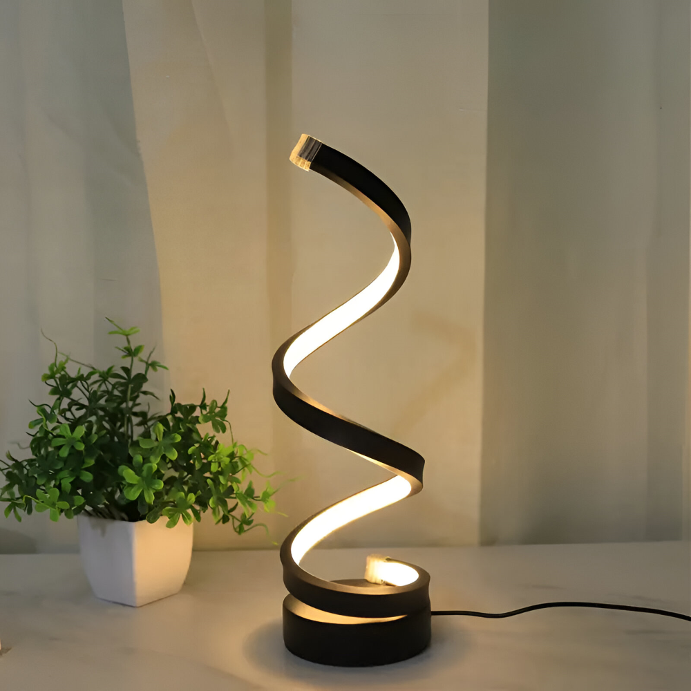 Airin – LED-Tischlampe im Spiraldesign