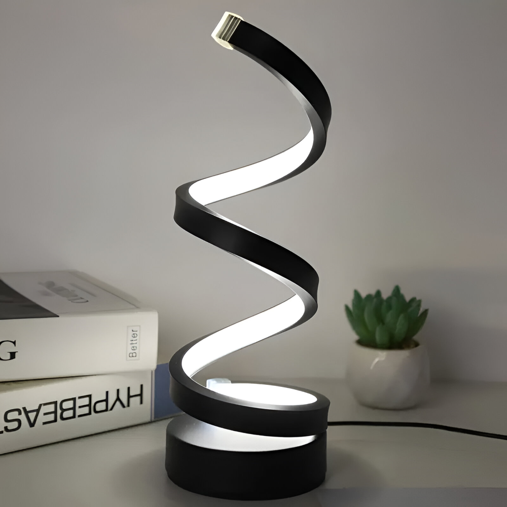 Airin – LED-Tischlampe im Spiraldesign