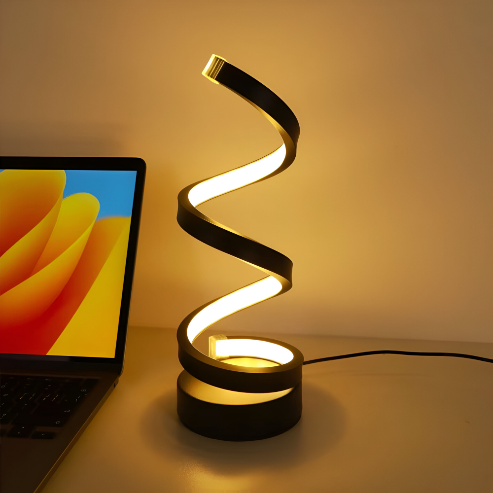 Airin – LED-Tischlampe im Spiraldesign