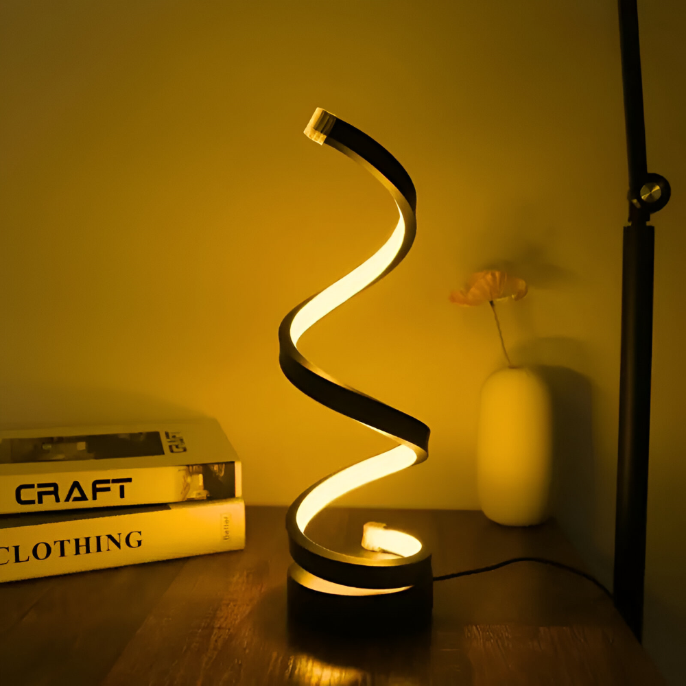 Airin – LED-Tischlampe im Spiraldesign