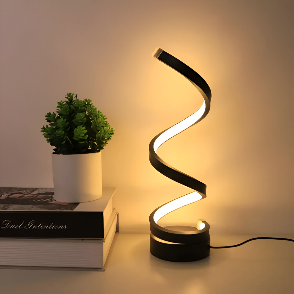 Airin – LED-Tischlampe im Spiraldesign