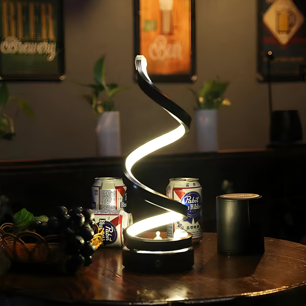Airin – LED-Tischlampe im Spiraldesign