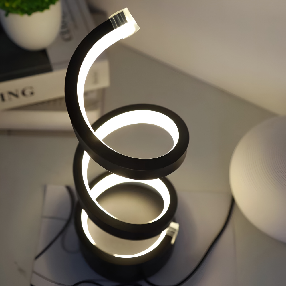 Airin – LED-Tischlampe im Spiraldesign