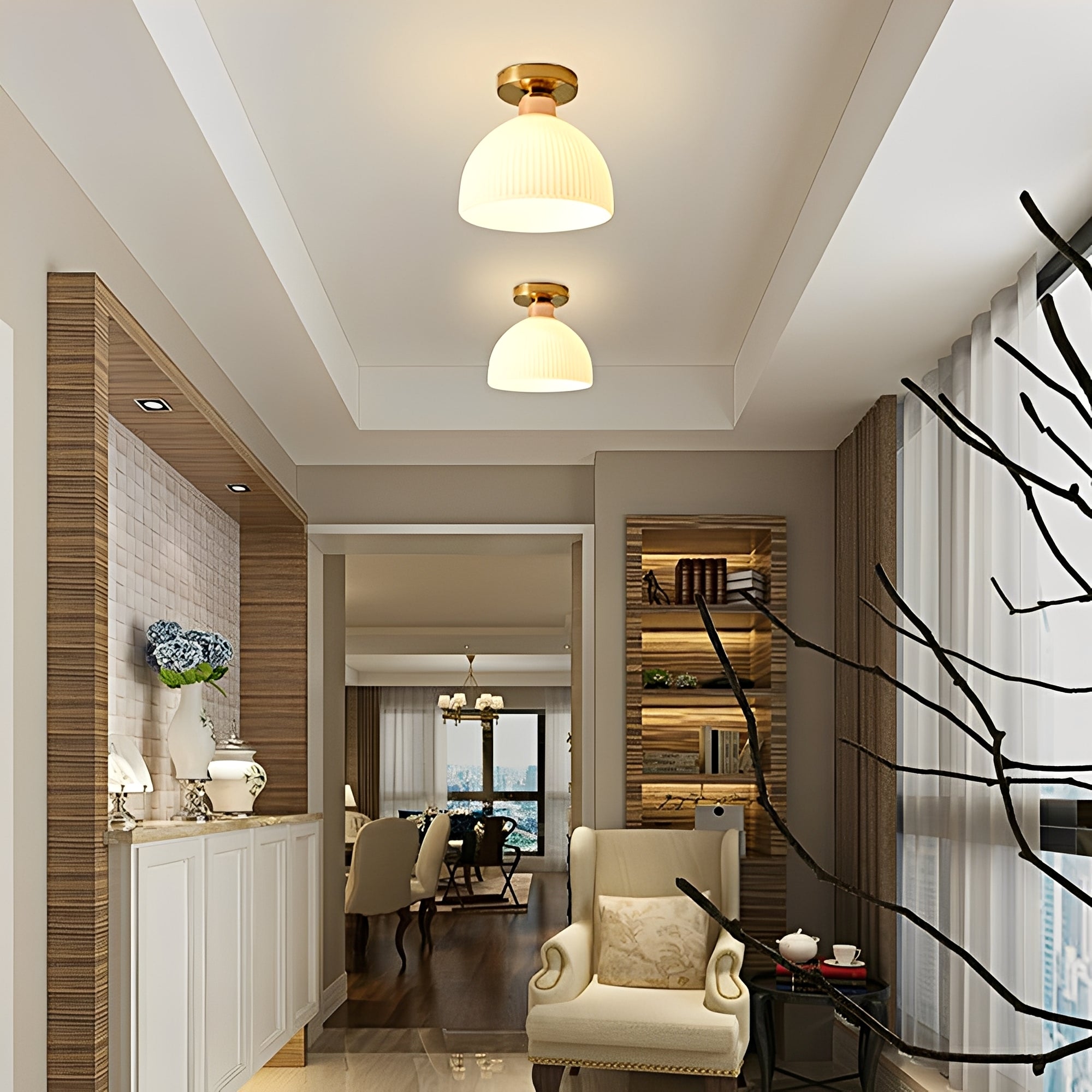 Manny – Elegante weiße Deckenlampe