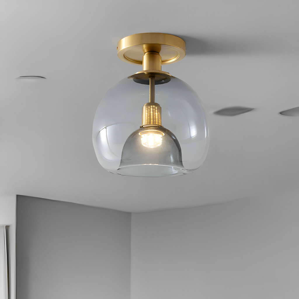 Glayra – Moderne Lampe für die Decke mit grauem Glas für Flur und Wohnbereich