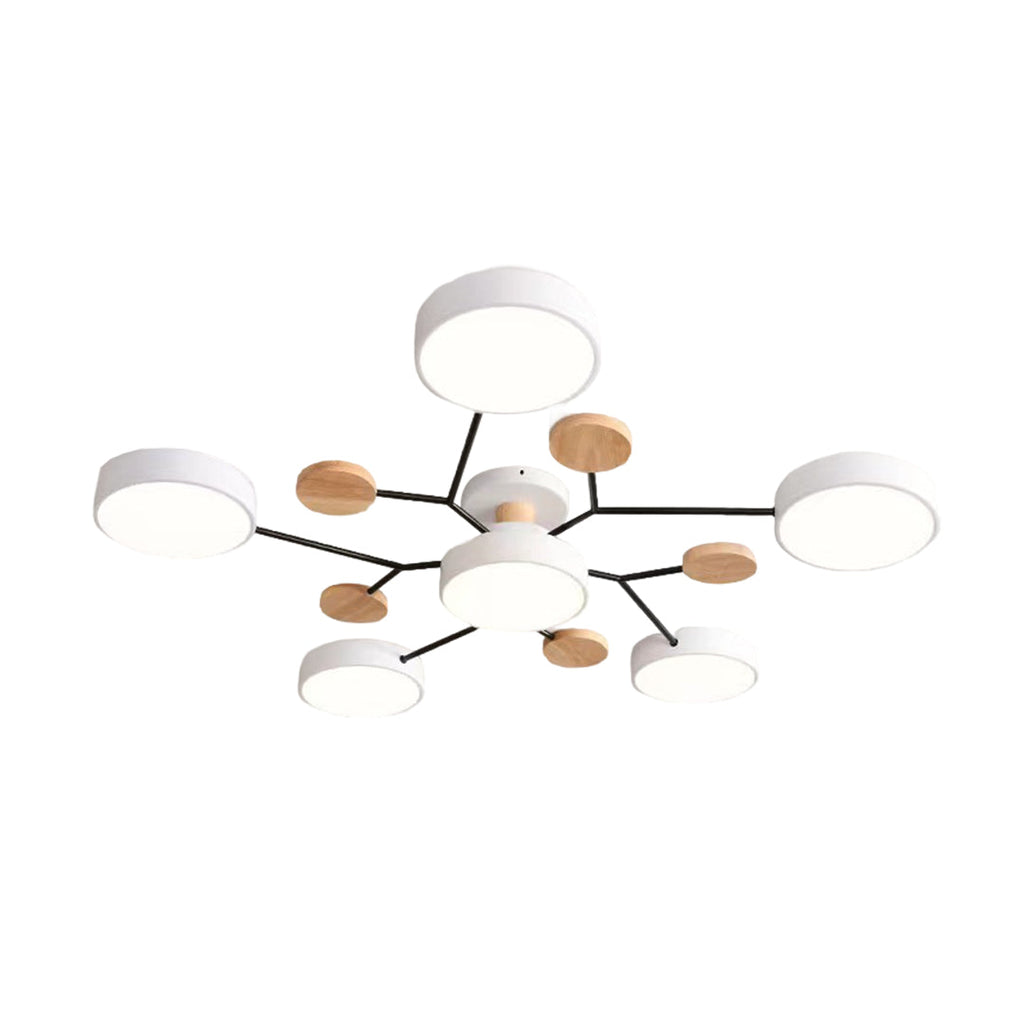 Lina – Kunstvolle Deckenlampe aus Metall und Holz