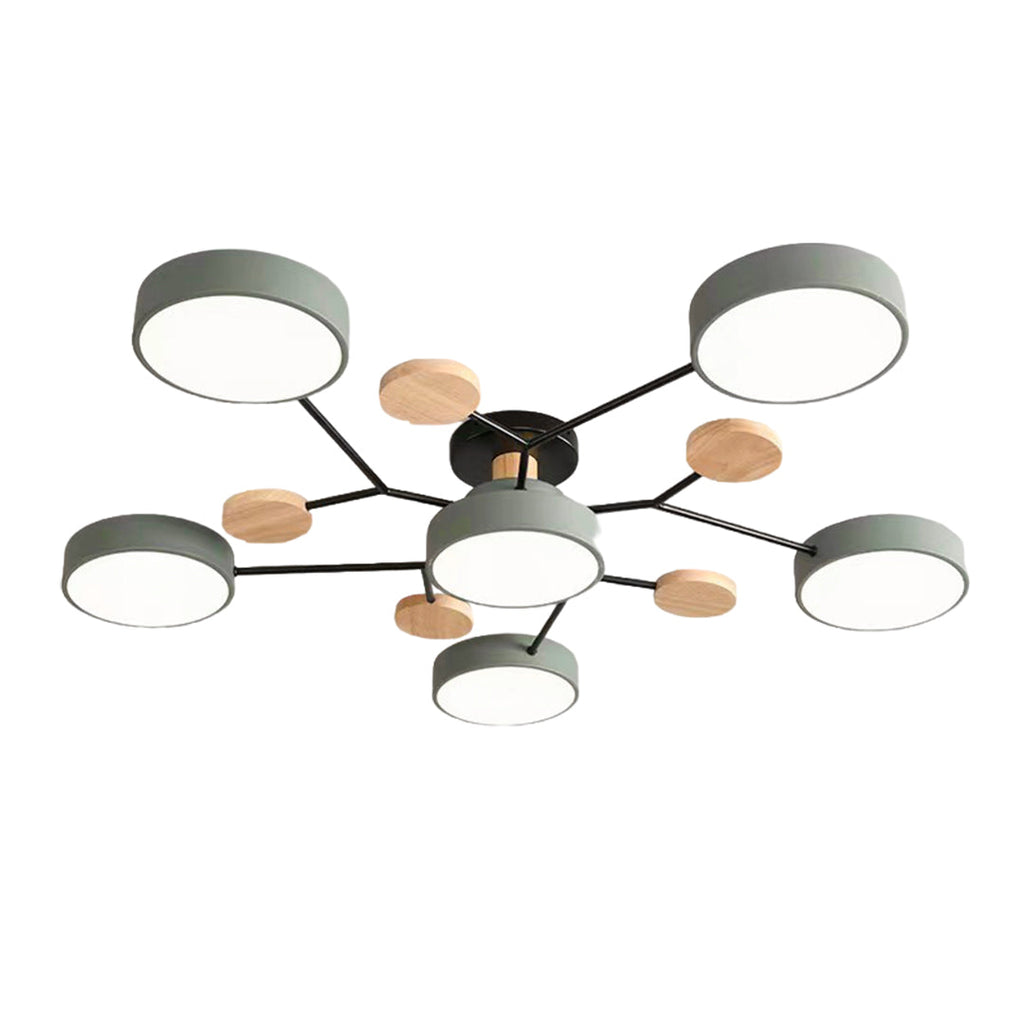 Lina – Kunstvolle Deckenlampe aus Metall und Holz