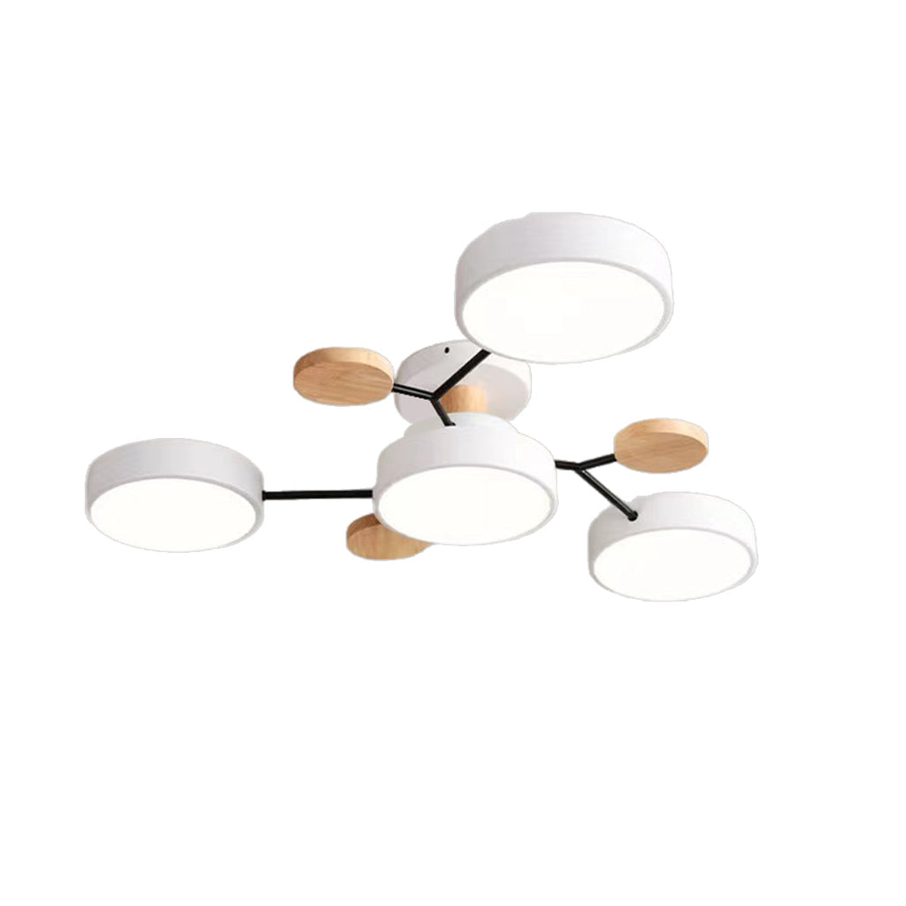 Lina – Kunstvolle Deckenlampe aus Metall und Holz