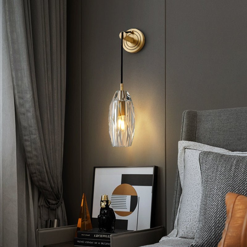 Selina – Kristall-Wandleuchte im modernen Luxus-Stil
