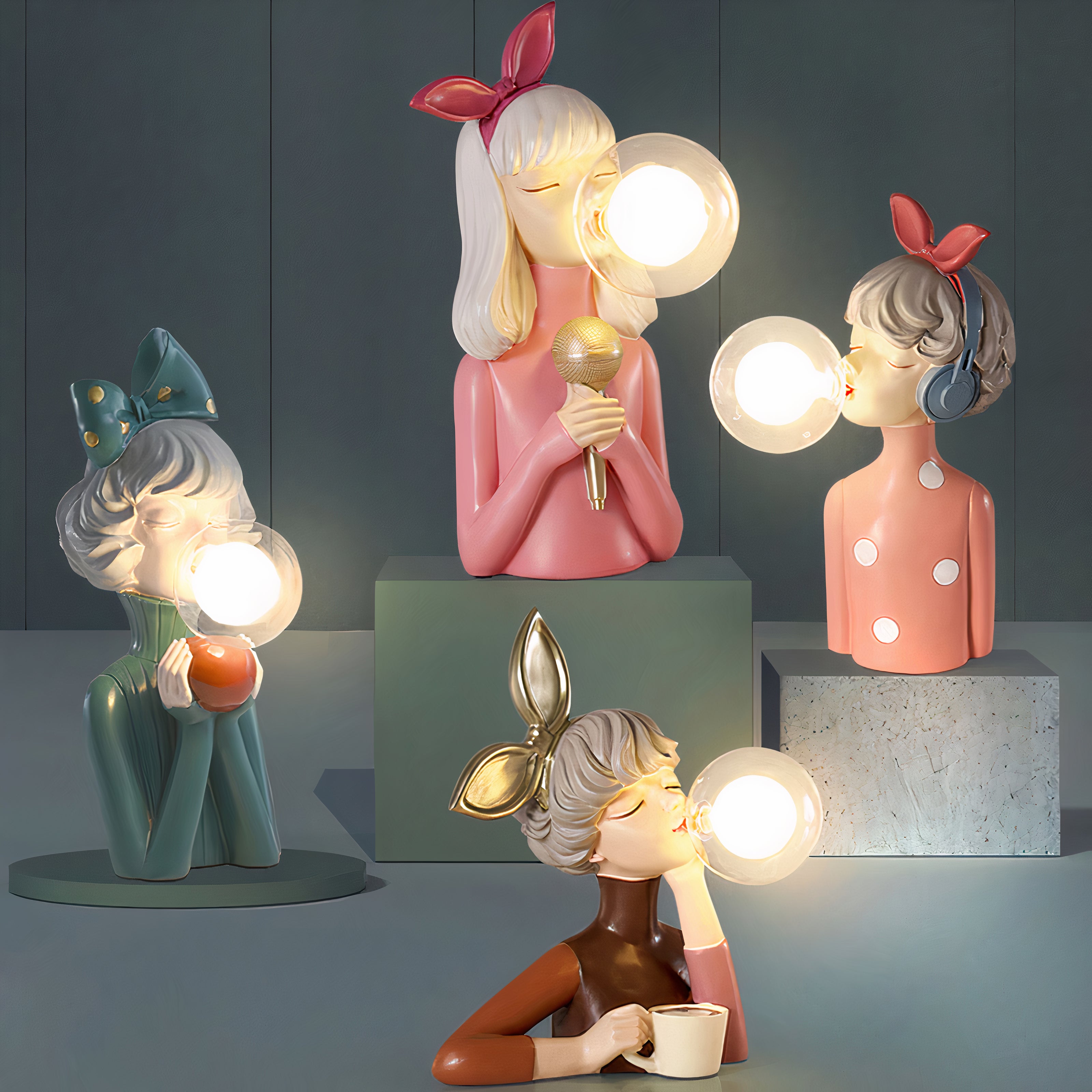 Mavie – Nordische Bubble Girl Tischleuchte