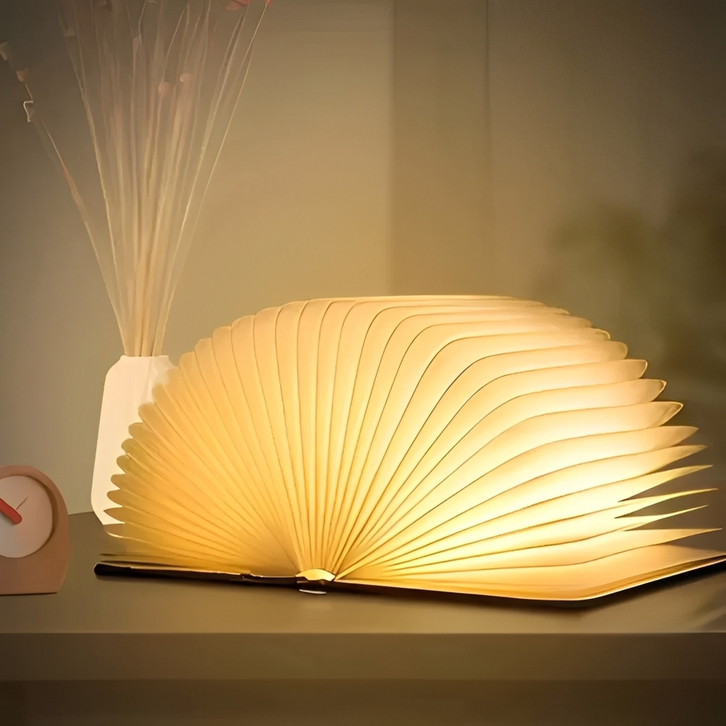 Faye – Faltbare Leder-Nachttischlampe