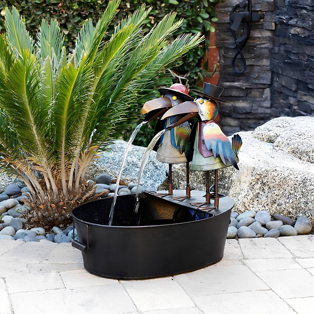 Taviano – Rustikale Deko-Gartenbrunnen aus Kunstharz