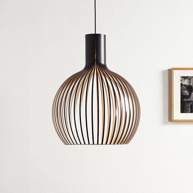 Nordic Glow - Handgefertigte Holz-Pendelleuchte