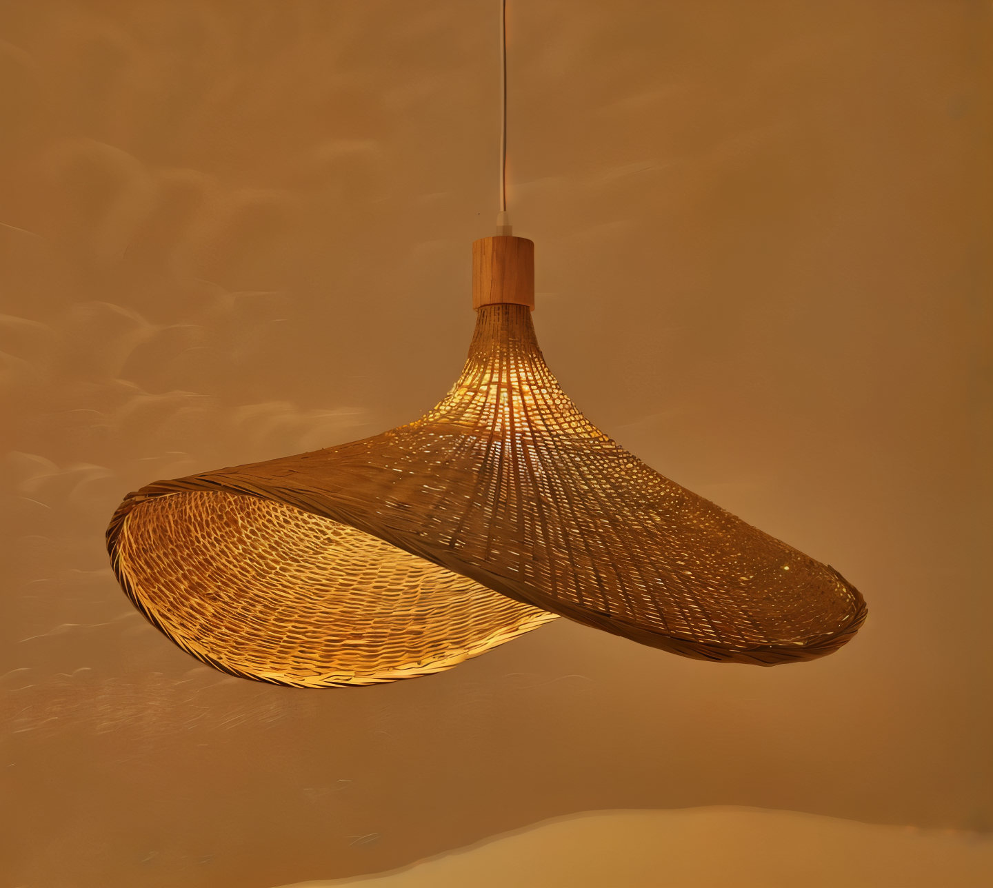 Kaito – Kronleuchter aus Bambus und Rattan