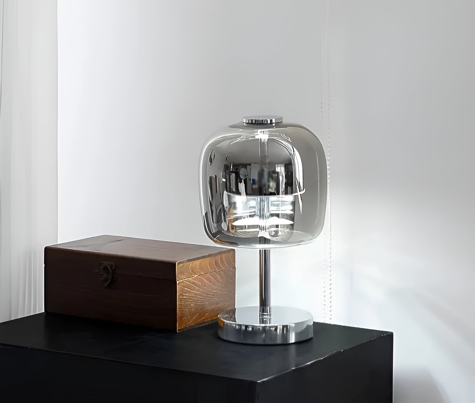 SmokeLite Tischlampe – Dimmbares USB-Glaslicht
