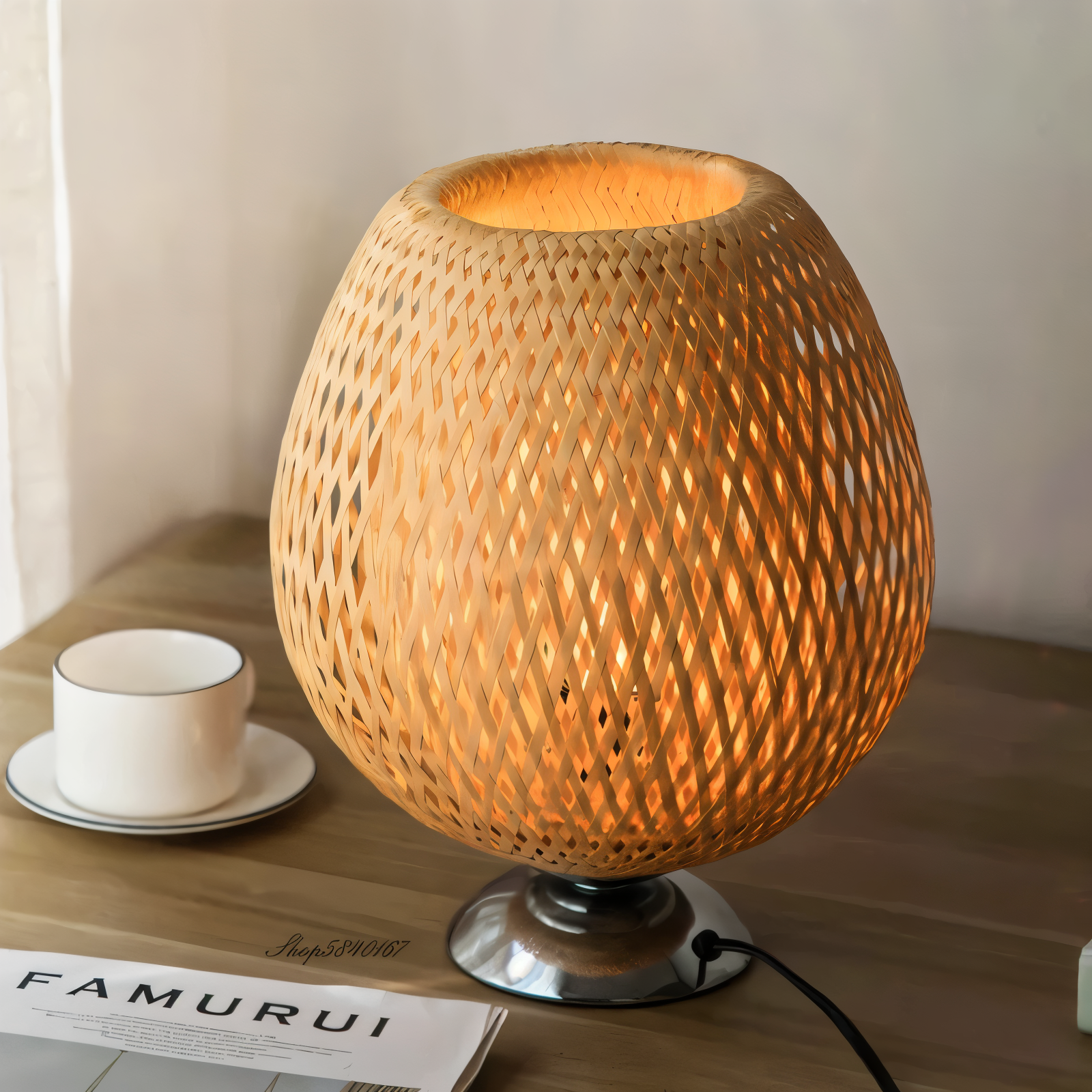Mara – Geflochtene Lampe aus Bambus