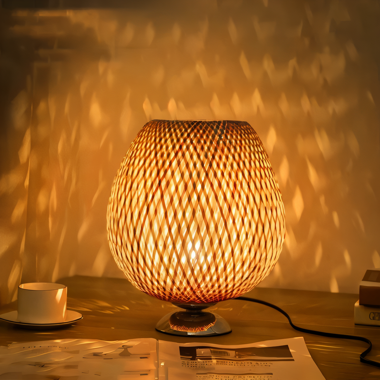 Mara – Geflochtene Lampe aus Bambus