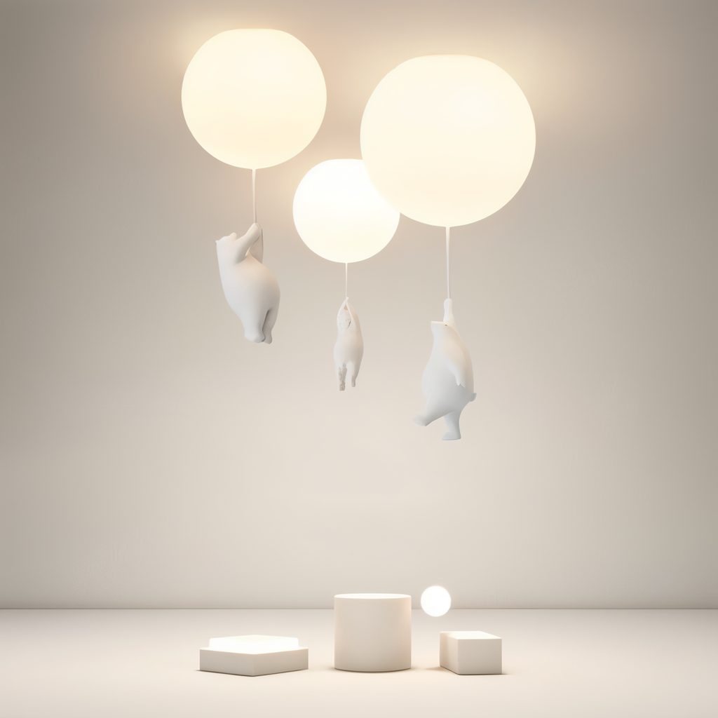 BearLoon Light – Niedliche Pendelleuchte im Luftballon-Bären-Design