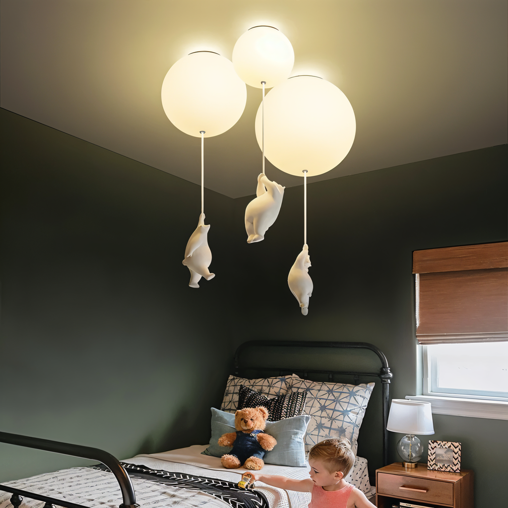 BearLoon Light – Niedliche Pendelleuchte im Luftballon-Bären-Design
